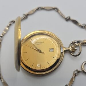 Caravelle Gold Men's Pocket Watch